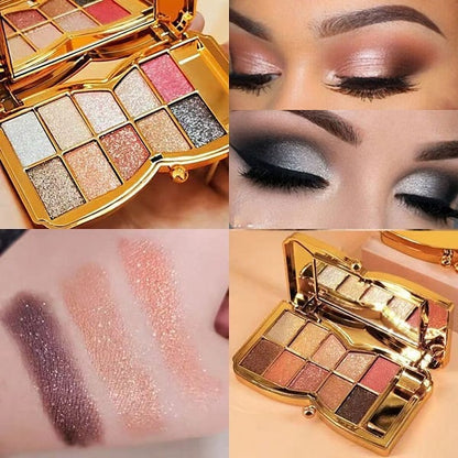 ShimmerGlam™ | 10 Colors Sparkle Shimmer Eyeshadow Palette