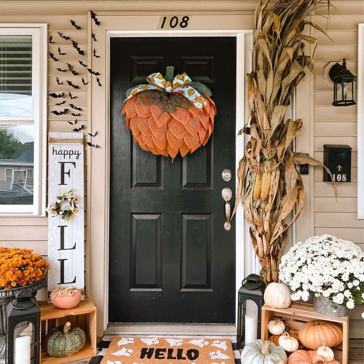 Wayfair™ | Pumpkin Front Door Wreath 