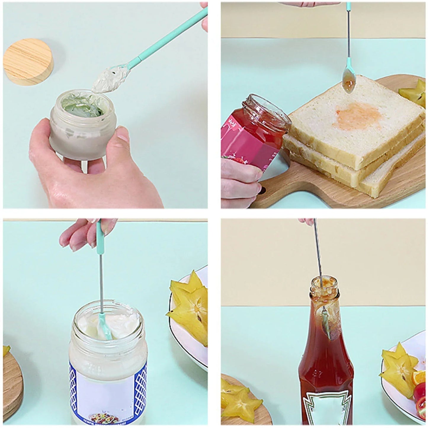 Set aus Mini-Silikon-Spateln für Backen und Kochen