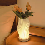 Vintage gestreifte Nachtlichtlampe
