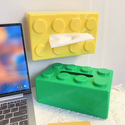 Moderner Wandhalter für Taschentücher mit verspieltem Blockdesign