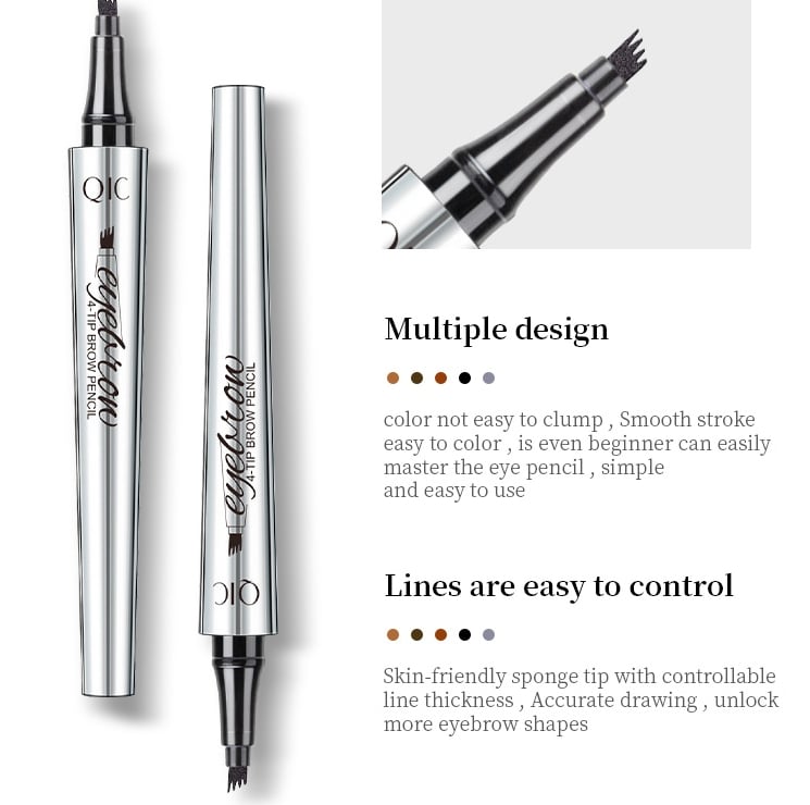 BrowFork™ – 3D Waterproof Eyebrow Pencil with 4-Prong Tip