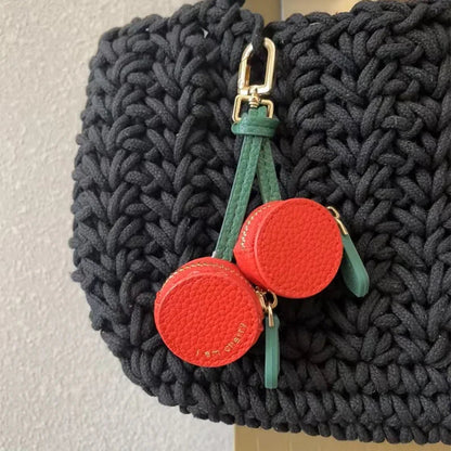 Weiches Leder Mini Münzgeldbörse mit niedlichem Frucht-Design