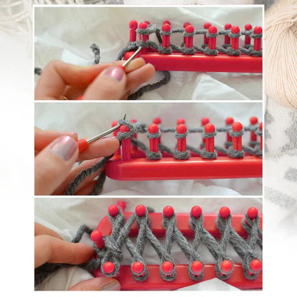 KnitMaster™ - Handlicher Webrahmen für kreative Strickprojekte