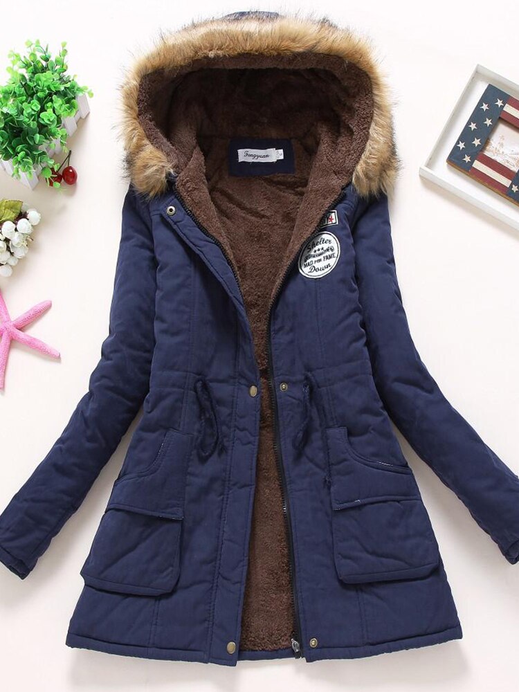 50% off | Darlene™ Women's Fleece Jacket with Faux Fur Hood and Drawstring