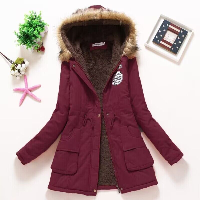 50% off | Darlene™ Women's Fleece Jacket with Faux Fur Hood and Drawstring