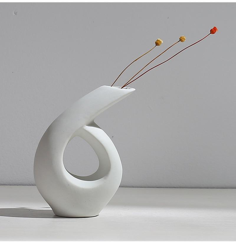 Modernes minimalistisches Keramikvase-Set für Wohnkultur