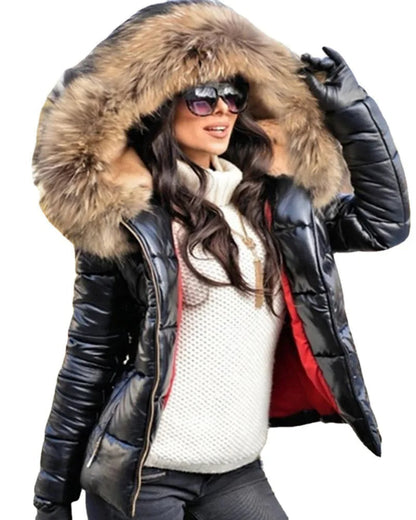 50% off | Margarete™ | Women's winter jacket with hood and faux fur lining