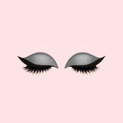 3-in-1 Lidschatten-, Eyeliner- und Wimpernaufkleber-Set für sofortigen Glamour