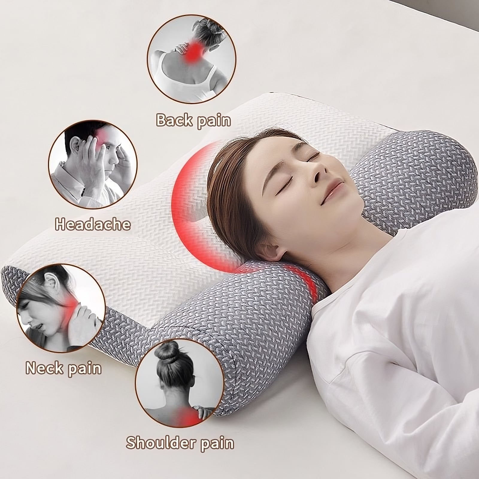 Ergonomisches Nacken- und Schlafkissen für Komfort