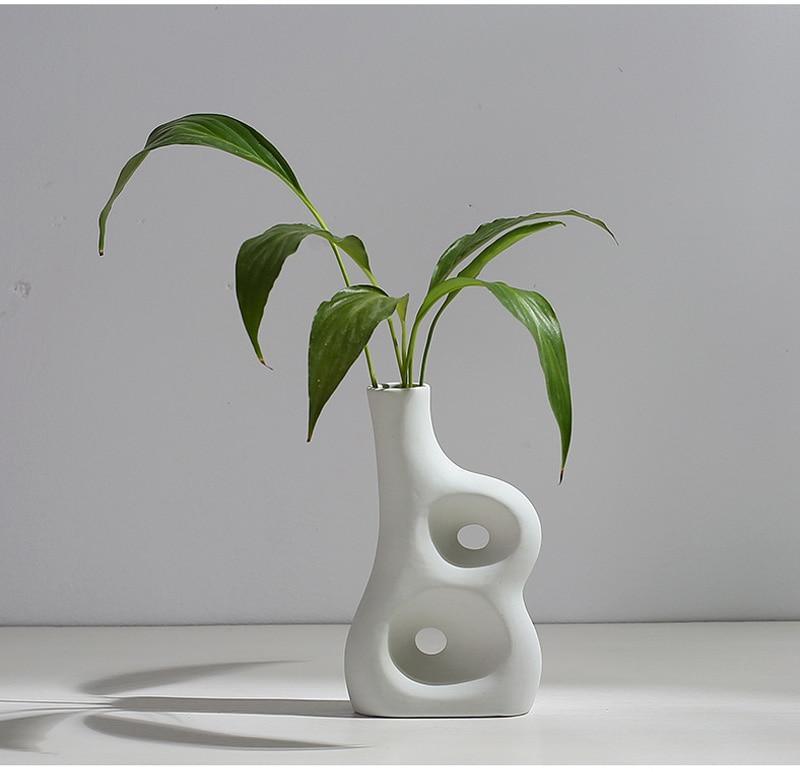 Modernes minimalistisches Keramikvase-Set für Wohnkultur