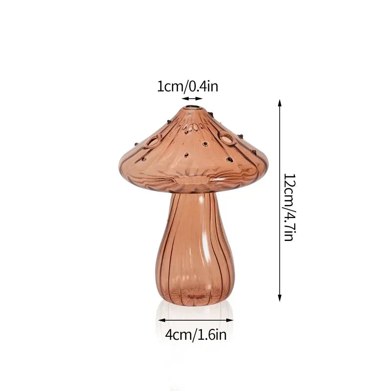 Fungglass™ | Cactus &amp; Mushroom Transparent Glass Vases