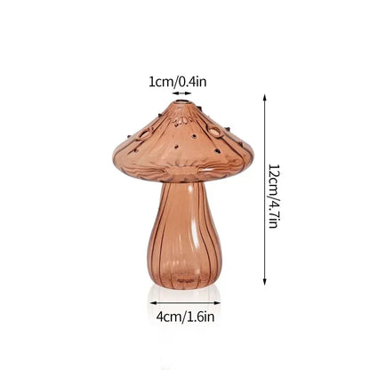 Fungglass™ | Cactus &amp; Mushroom Transparent Glass Vases