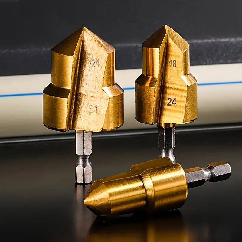 50% Korting | MaxHole™ - Rohranschluss-Entgrater Bohrer Set [3 Stahlstücke]