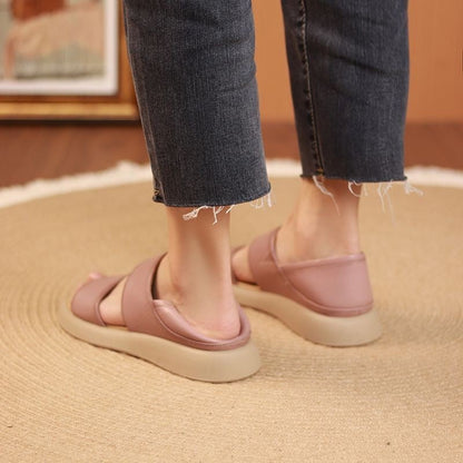 SoleVera™ | Genuine leather sandals with a thick sole