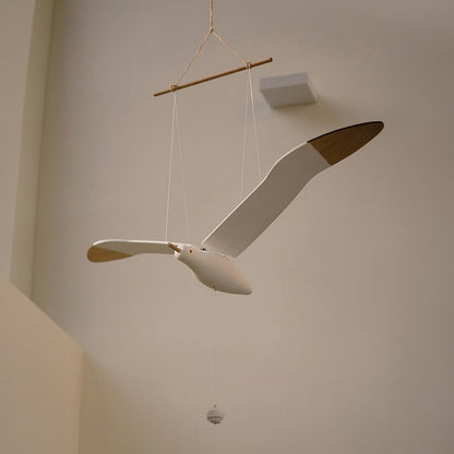 CoastalCrafts™ | Handcrafted Wooden Seagull Hanging Ornament 