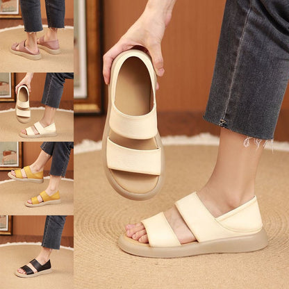SoleVera™ | Genuine leather sandals with a thick sole