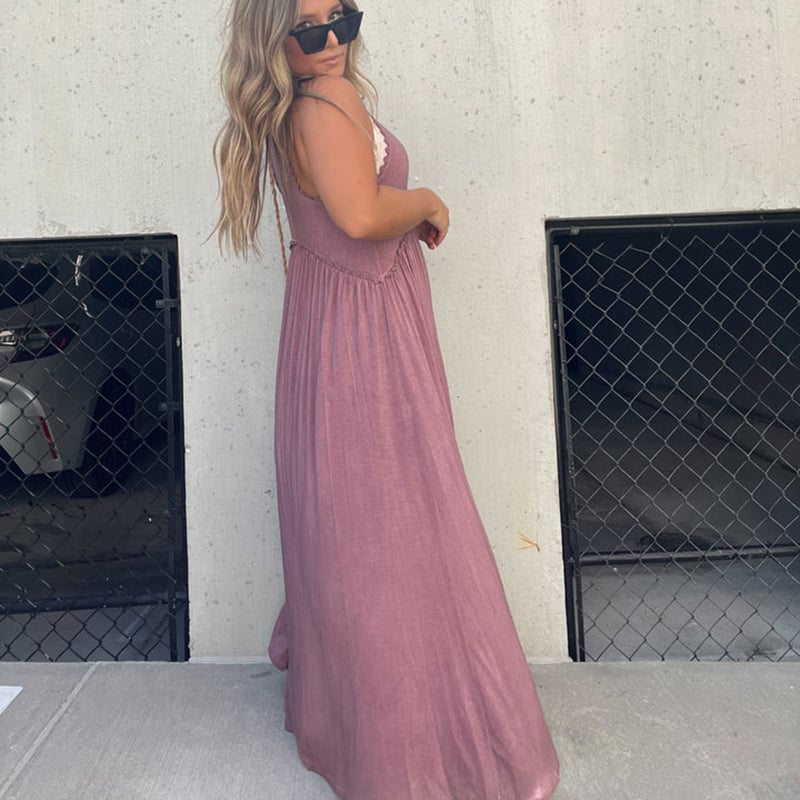 NovaStyle™ | Slit Casual Simple Loose Maxi Long Dress 