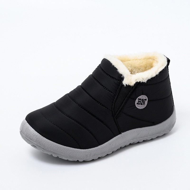 Ebeek™ Winter Female Slip On Flat Casual Shoes Waterproof