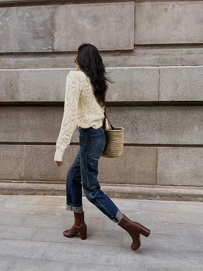 50% off | Dreilea™ - Luxurious knitted sweater with lace detail [Last day discount]