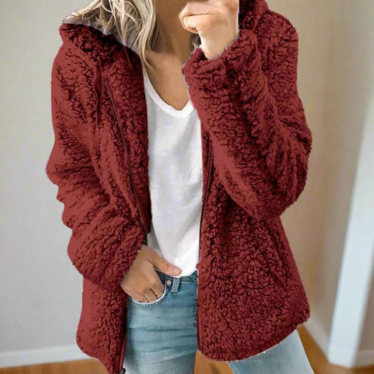 Celandine™ - Cozy teddy coat with hood