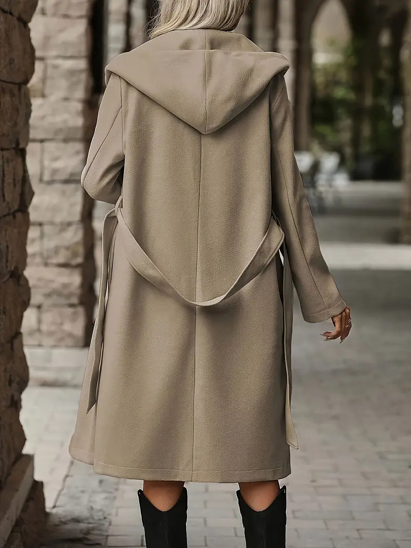 50% OFF | Liarven™ | Chic wrap coat with hood and waist