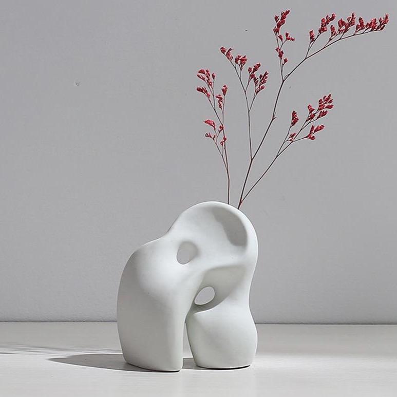 Modernes minimalistisches Keramikvase-Set für Wohnkultur