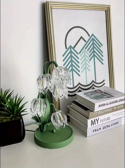 Moderne Blumen-LED-Tischlampe für stilvolle Wohnkultur