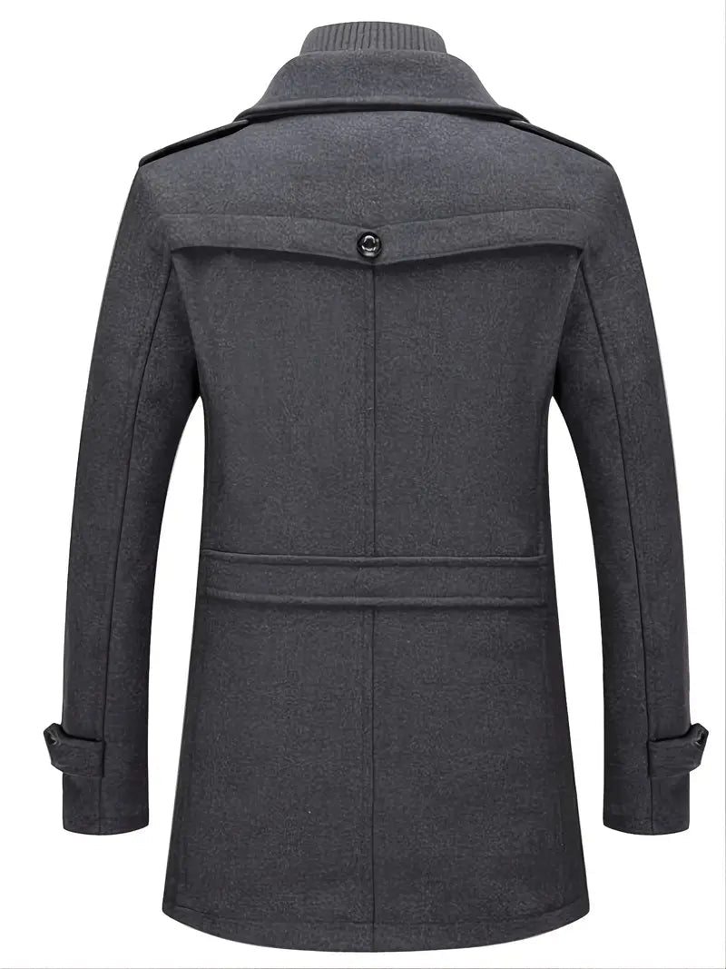 NordWool™ - Herrenmantel mit doppeltem Kragen aus Wolle