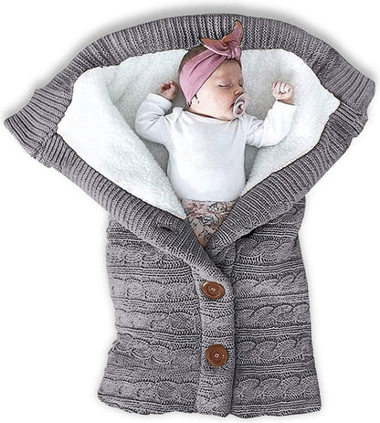 LittleCradle™ - Kuscheliger gestrickter Babyschlafsack für den Winter