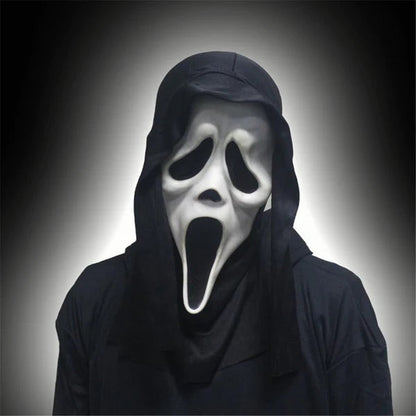 Ikonische Ghostface-Horrormaske für Halloween-Kostüm