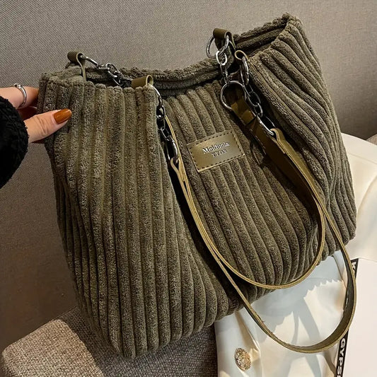 Yara™ | Sophisticated bag made of ribbed velour fabric