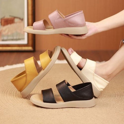 SoleVera™ | Genuine leather sandals with a thick sole