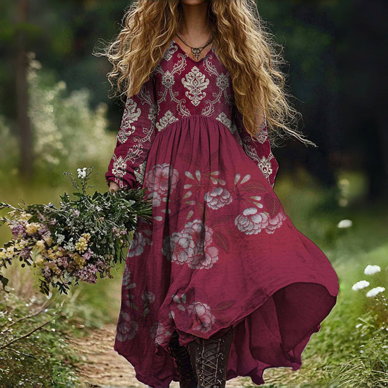 Hanna™ | Vintage floral print dress