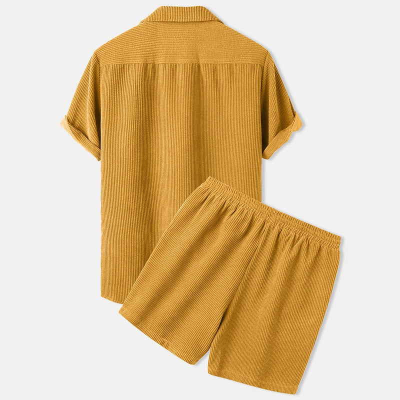 Magnus™ – Men's Summer Set with Short Sleeve Shirt &amp; Shorts 