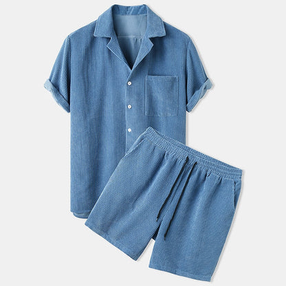 Magnus™ – Men's Summer Set with Short Sleeve Shirt &amp; Shorts 