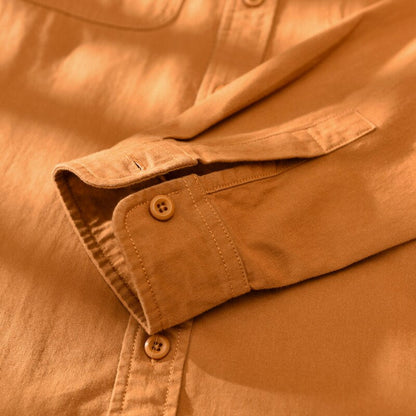 Malcolm™ – Men's long-sleeved shirt made of 100% cotton with chest pockets 