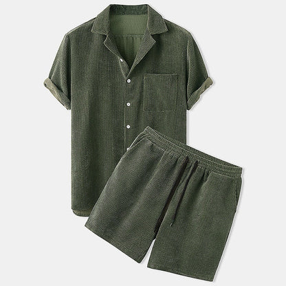 Magnus™ – Men's Summer Set with Short Sleeve Shirt &amp; Shorts 