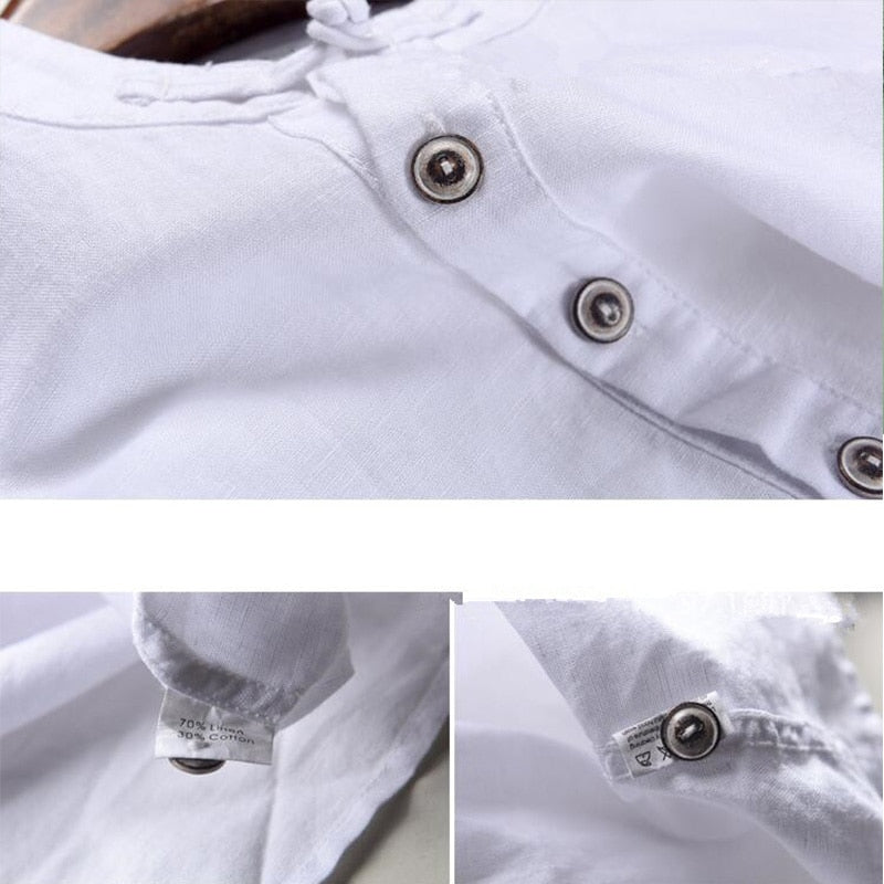 Merrick™ | Men's Henley Collar Cotton Button-Detail T-Shirt 