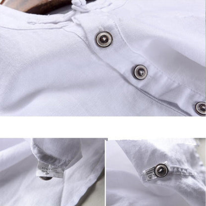 Merrick™ | Men's Henley Collar Cotton Button-Detail T-Shirt 