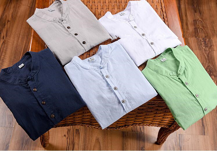 Merrick™ | Men's Henley Collar Cotton Button-Detail T-Shirt 