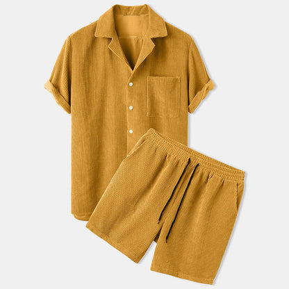Magnus™ – Men's Summer Set with Short Sleeve Shirt &amp; Shorts 