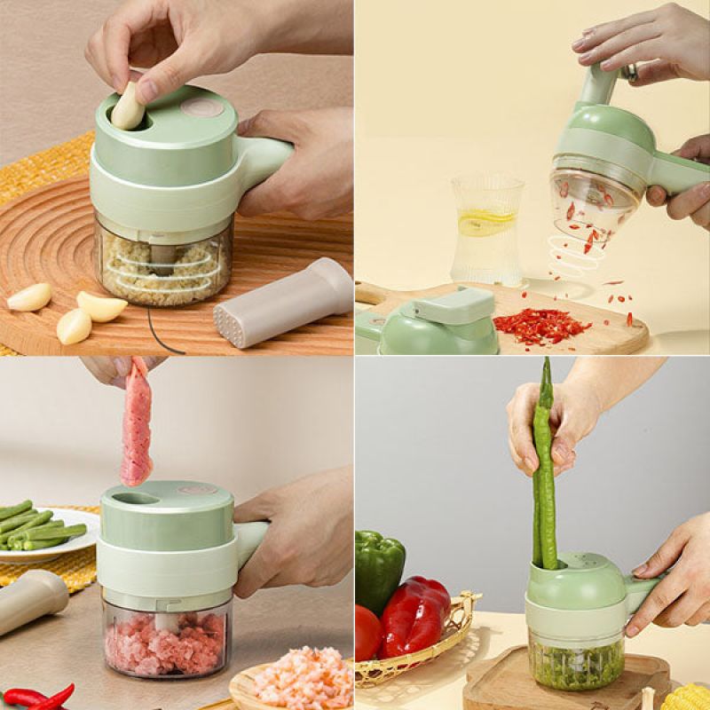 Veggechipper™ | 4-in-1 Electric Vegetable Cutter Set