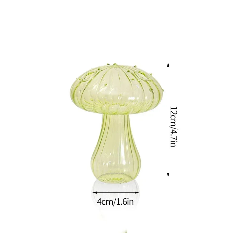 Fungglass™ | Cactus &amp; Mushroom Transparent Glass Vases
