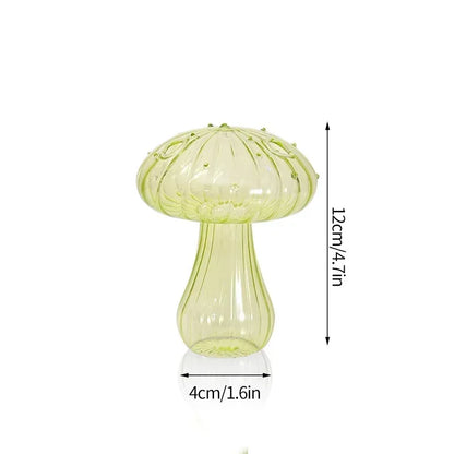 Fungglass™ | Cactus &amp; Mushroom Transparent Glass Vases