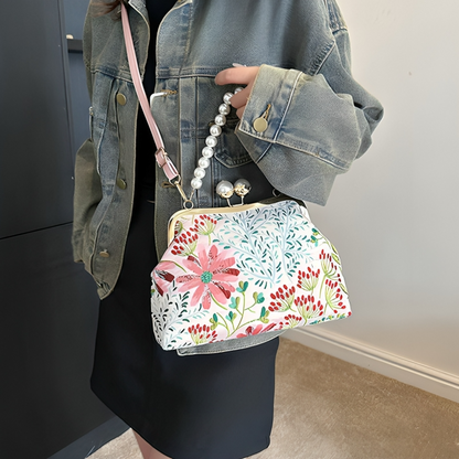 FleurLuxe™ | Vintage Flower Embroidery Handbag 
