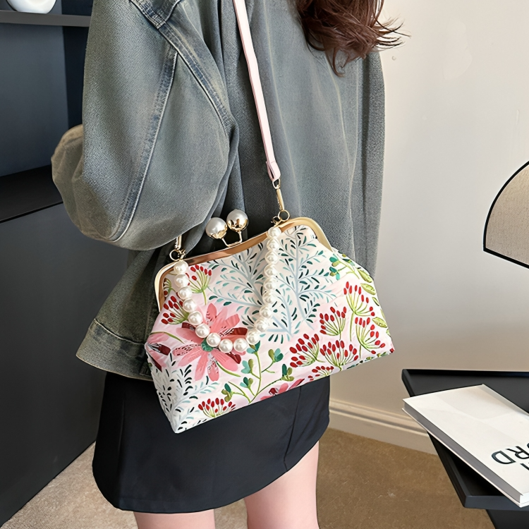 FleurLuxe™ | Vintage Flower Embroidery Handbag 