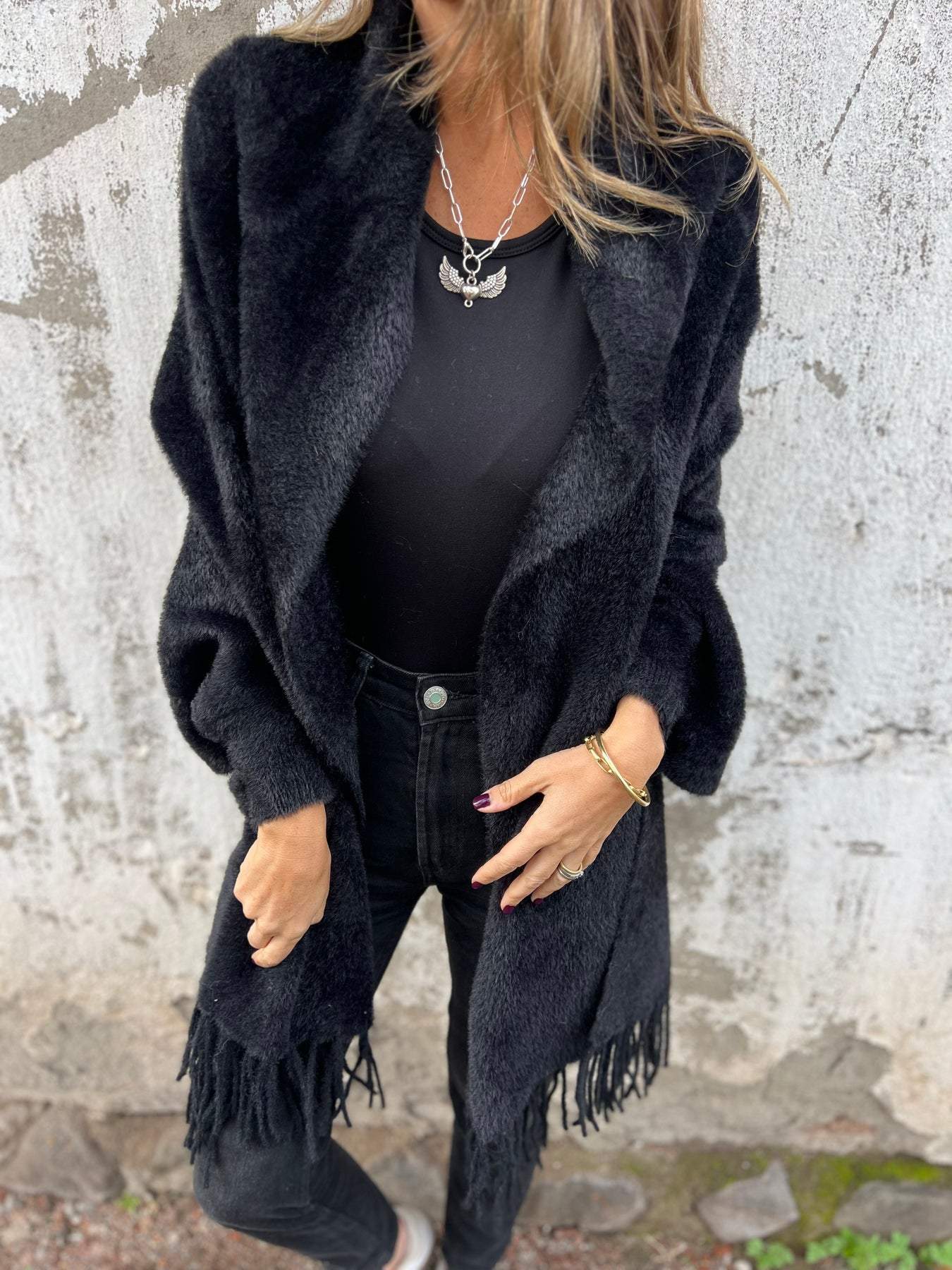 Torch | Trendy wrap sweater with long sleeves