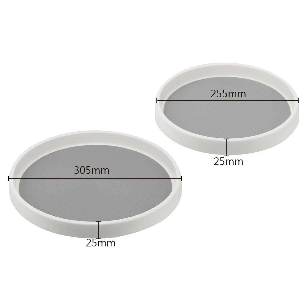 Turna™ | Round Kitchen Turntable Organizer with 2 Tiers