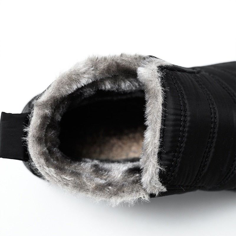 Ebeek™ Winter Female Slip On Flat Casual Shoes Waterproof